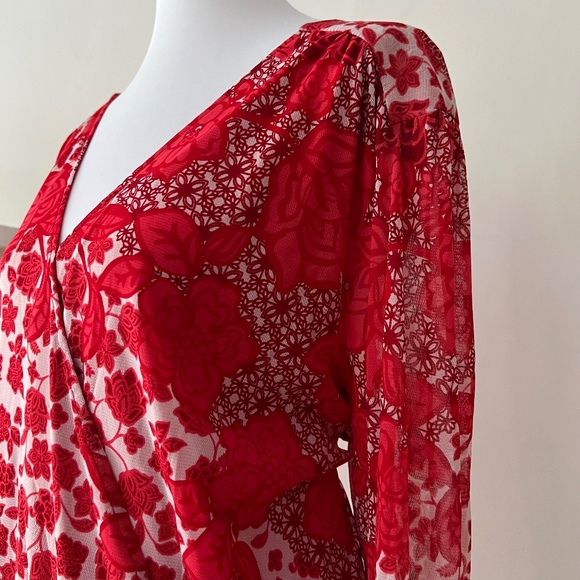 I.N.C International Concepts 3X Top Plus blouse Long Sleeve Fall boho shirt Bell - Picture 3 of 17